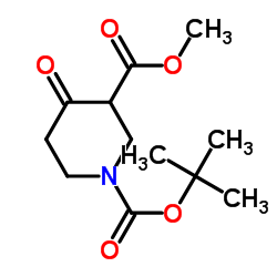 Methyl N-Boc-4-piperidone-3-carboxylate Structure