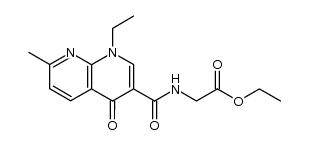 ethyl 2-(1-ethyl-7-methyl-4-oxo-1,4-dihydro-1,8-naphthyridine-3-carboxamido)acetate结构式