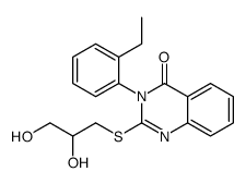 2-(2,3-dihydroxypropylsulfanyl)-3-(2-ethylphenyl)quinazolin-4-one结构式