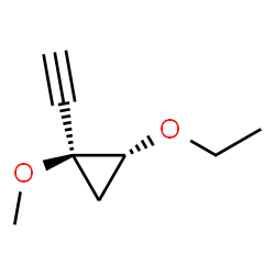 Cyclopropane, 2-ethoxy-1-ethynyl-1-methoxy-, (1S-trans)- (9CI)结构式