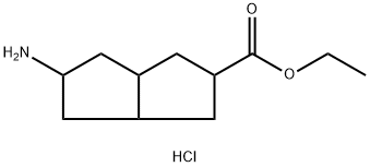 Ethyl 5-aminooctahydropentalene-2-carboxylate hydrochloride结构式