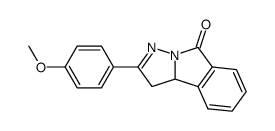 3,3a-dihydro-2-(p-methoxyphenyl)-8H-pyrazolo<5,1-a>isoindol-8-one Structure