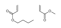 2-丙烯酸丁酯与2-丙烯酸甲酯的聚合物结构式