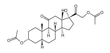 3alpha,17,21-trihydroxy-5beta-pregnane-11,20-dione 3,21-di(acetate) structure