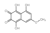 1,4,5-trihydroxy-7-methoxy-naphthalene-2,3-dione结构式