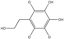 3,4,6-trideuterio-5-(2-hydroxyethyl)benzene-1,2-diol Structure