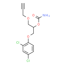 1-(2,4-Dichlorophenoxy)-3-(2-propynyloxy)-2-propanol carbamate结构式