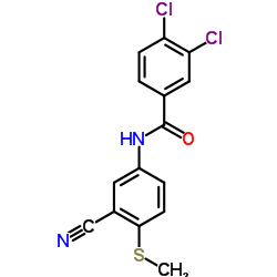 3,4-DICHLORO-N-[3-CYANO-4-(METHYLSULFANYL)PHENYL]BENZENECARBOXAMIDE Structure