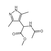 methyl 2-acetylamino-2-(3,5-dimethylpyrazol-4-yl)acetate结构式