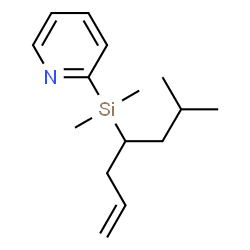 Pyridine,2-[dimethyl[1-(2-methylpropyl)-3-butenyl]silyl]-(9CI) structure