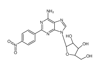 2-(PARA-NITROPHENYL)-ADENOSINE结构式