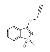 1,2-Benzisothiazole,3-(2-propyn-1-ylthio)-, 1,1-dioxide Structure