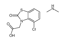 4-chloro-2-oxo-2H-benzothiazole-3-acetic acid, compound with dimethylamine (1:1) Structure