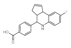 4-(8-氟-3a,4,5,9b-四氢-3H-环戊基[c]喹啉)-苯甲酸结构式