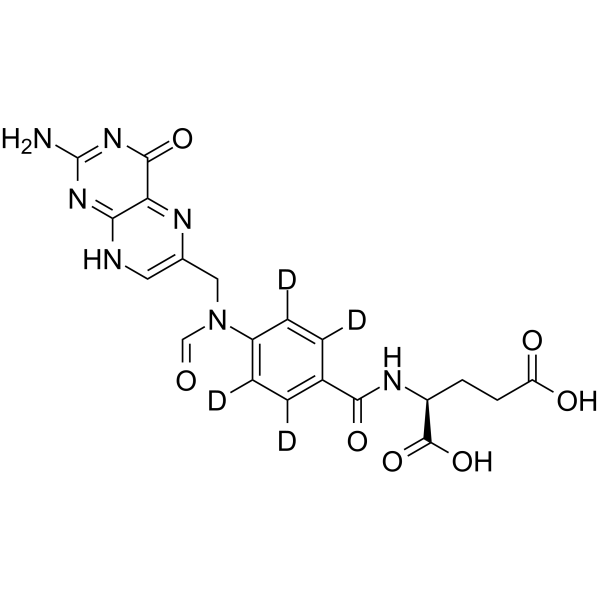 10-Formylfolic acid-d4 Structure