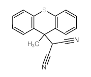 2-(9-methylthioxanthen-9-yl)propanedinitrile structure