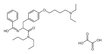 N-[3-[4-[4-(diethylamino)butoxy]phenyl]-1-(dipropylamino)-1-oxopropan-2-yl]benzamide,oxalic acid结构式