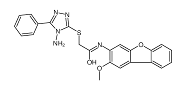 Acetamide, 2-[(4-amino-5-phenyl-4H-1,2,4-triazol-3-yl)thio]-N-(2-methoxy-3-dibenzofuranyl)- (9CI) picture