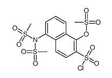 5-[bis(methylsulphonyl)amino]-1-[(methylsulphonyl)oxy]naphthalene-2-sulphonyl chloride structure