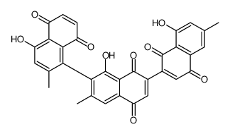 1',4,8''-Trihydroxy-2,3',6''-trimethyl-1,2':7',2''-ternaphthalene-1'',4'',5,5',8,8'-hexone结构式