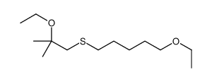 1-ethoxy-5-(2-ethoxy-2-methylpropyl)sulfanylpentane结构式