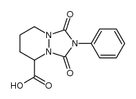 hexahydro-1,2-dioxo-2-phenyl-s-triazolo[1,2-a]pyridazine-5-carboxylic acid结构式