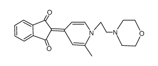 2-[2-methyl-1-(2-morpholin-4-yl-ethyl)-1H-pyridin-4-ylidene]-indan-1,3-dione Structure