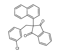 2-(1-Naphthyl)-2-(m-chlor-benzyl)-1,3-indandion Structure