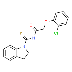 2-(2-chlorophenoxy)-N-(2,3-dihydro-1H-indol-1-ylcarbonothioyl)acetamide结构式