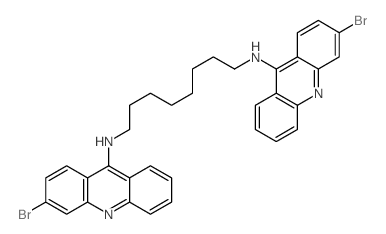 1,8-Octanediamine,N,N'-bis(3-bromo-9-acridinyl)- (9CI) Structure