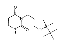 3-(3-{[tert-butyl(dimethyl)silyl]oxy}propyl)-dihydropyrimidine-2,4(1H,3H)-dione结构式