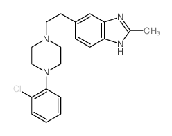 1H-Benzimidazole, 5-[2-[4-(2-chlorophenyl)-1-piperazinyl]ethyl]-2-methyl- Structure