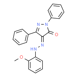 4-[(2-methoxyphenyl)hydrazono]-2,5-diphenyl-2,4-dihydro-3H-pyrazol-3-one structure