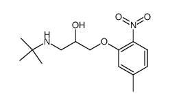 1-tert-Butylamino-3-(5-methyl-2-nitro-phenoxy)-propan-2-ol Structure