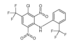 3-chloro-2,6-dinitro-4-(trifluoromethyl)-N-[2-(trifluoromethyl)phenyl]aniline结构式