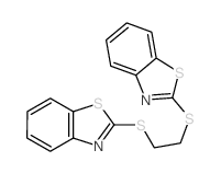 2-((2-(1,3-benzothiazol-2-ylthio)ethyl)thio)-1,3-benzothiazole structure