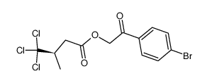 (R)-(+)-ethyl 2-(4-bromophenyl)-2-oxo-3-methyl-4,4,4-trichlorobutanoate结构式