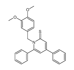 1-(3,4-dimethoxybenzyl)-4,6-diphenylpyridine-2(1H)-thione Structure