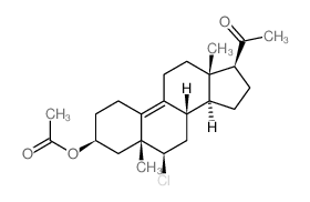 [(3S,5R,6R,8S,13R,14S,17S)-17-acetyl-6-chloro-5,13-dimethyl-2,3,4,6,7,8,11,12,14,15,16,17-dodecahydro-1H-cyclopenta[a]phenanthren-3-yl] acetate结构式