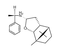 (3aR,4S,7S,7aR)-7,8,8-trimethyl-N-((R)-1-phenylethyl)octahydro-4,7-methanobenzofuran-2-amine Structure