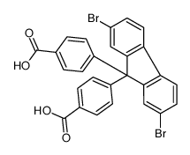 4-[2,7-dibromo-9-(4-carboxyphenyl)fluoren-9-yl]benzoic acid Structure