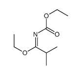 ethyl N-ethoxycarbonyl-2-methylpropanimidate结构式