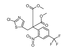 Propanedioic acid, [(2-chloro-5-thiazolyl)methyl][2-nitro-4-(trifluoromethyl)phenyl]-, 1,3-dimethyl ester结构式