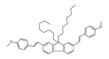 2,7-bis[2-(4-methoxyphenyl)ethenyl]-9,9-dioctylfluorene结构式