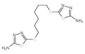 5-[6-[(5-amino-1,3,4-thiadiazol-2-yl)sulfanyl]hexylsulfanyl]-1,3,4-thiadiazol-2-amine结构式