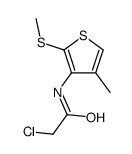 2-chloro-N-(4-methyl-2-methylsulfanylthiophen-3-yl)acetamide结构式