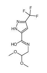 3-(三氟甲基)-n-(2,2-二甲氧基乙基)-1H-吡唑-5-羧酰胺结构式