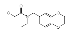 2-CHLORO-N-(2,3-DIHYDRO-1,4-BENZODIOXIN-6-YLMETHYL)-N-ETHYLACETAMIDE structure