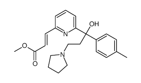 methyl (E)-3-[6-[1-hydroxy-1-(4-methylphenyl)-3-(1-pyrrolidinyl)propyl]-2-pyridyl]acrylate Structure