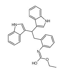 ethyl N-[2-[2,2-bis(1H-indol-3-yl)ethyl]phenyl]carbamate结构式